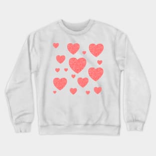 Christmas Peppermint Hearts Pattern Crewneck Sweatshirt